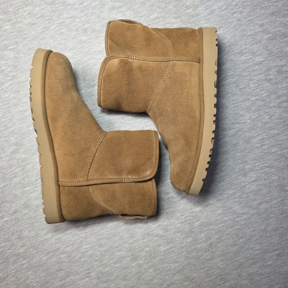 Ugg Cory 2 Tan Suede Ankle Boots with Shearling Lining Womens Size 6